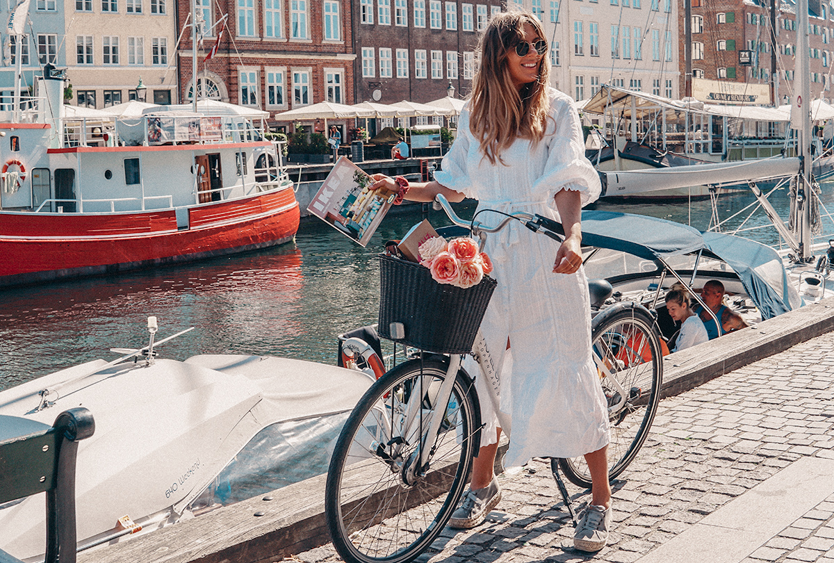 Blogger Lisa Hamilton Bike riding in Copenhagen