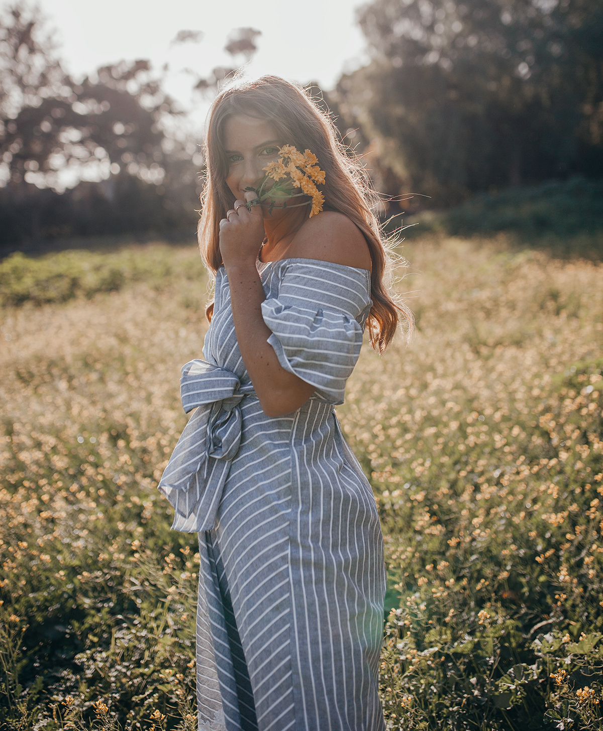 wearing spring Steele dress