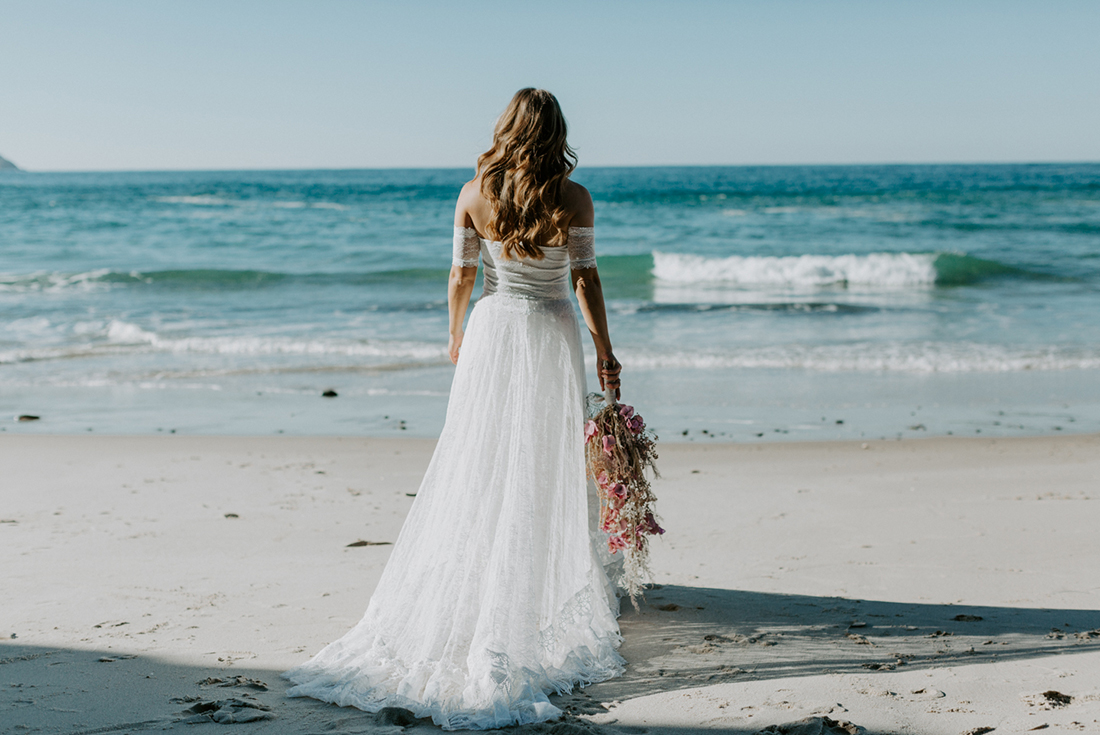 Boho beach wedding dress